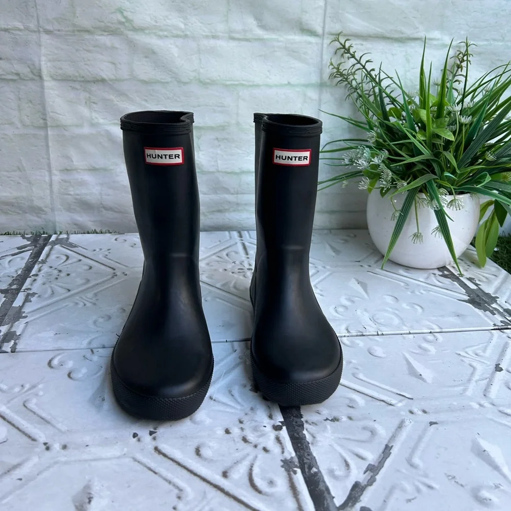 HUNTER Rain Boots black Toddler Size UK 12 US 13 unisex/NEW
